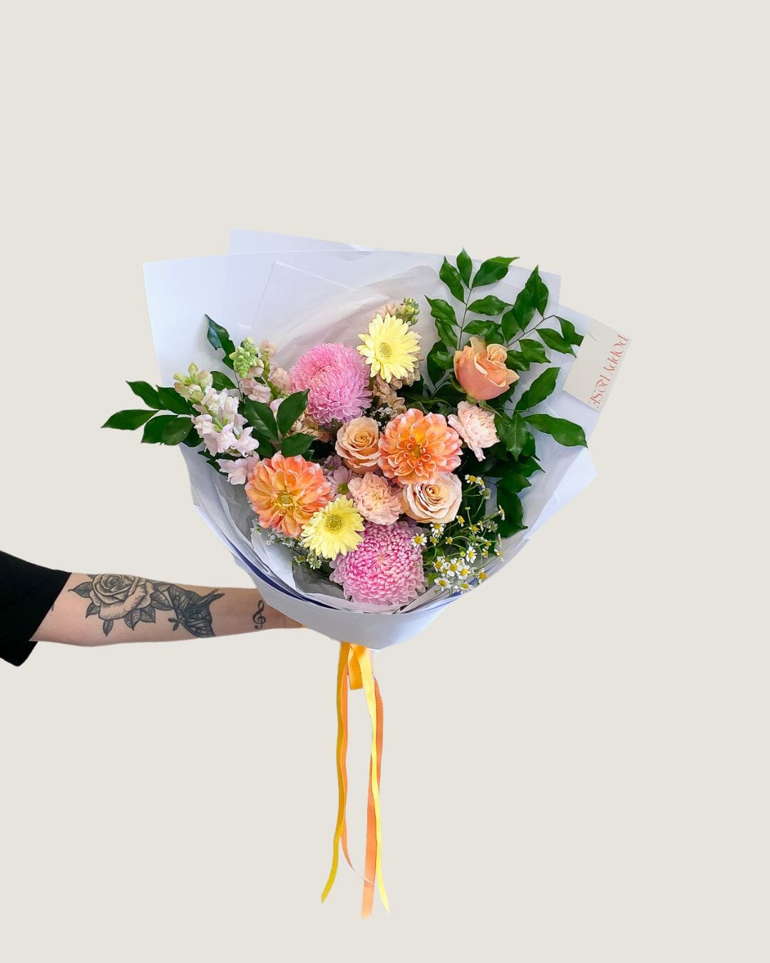 Colour Bouquet Large - Poppy Rose - Poppy Rose Flowers Brisbane
