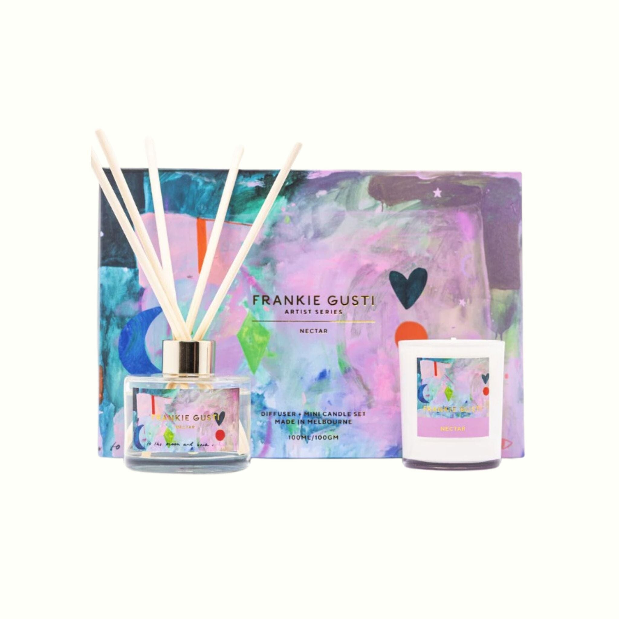 Nectar Candle and Diffuser Set - Frankie Gusti - Poppy Rose Flowers Brisbane