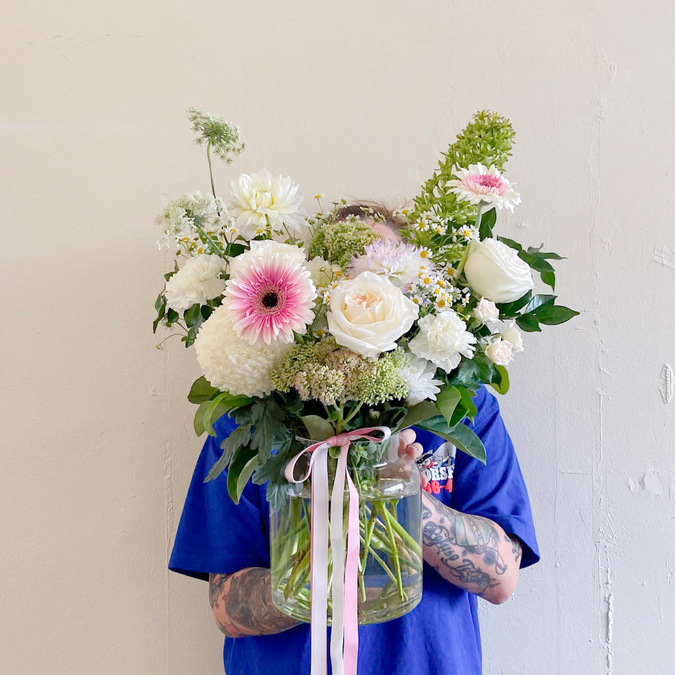 Soft and Natural Vase - Poppy Rose - Poppy Rose Flowers Brisbane