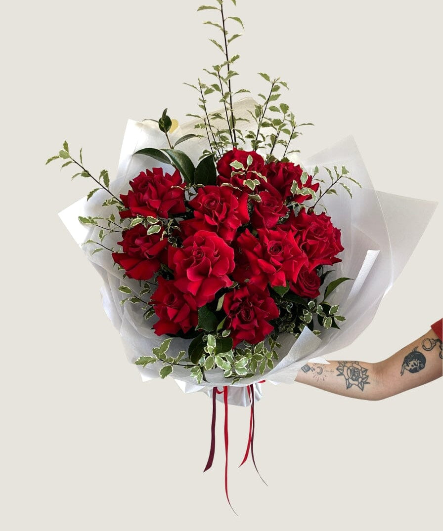 Timeless Love 18 Rose Bouquet - Poppy Rose - Poppy Rose Flowers Brisbane