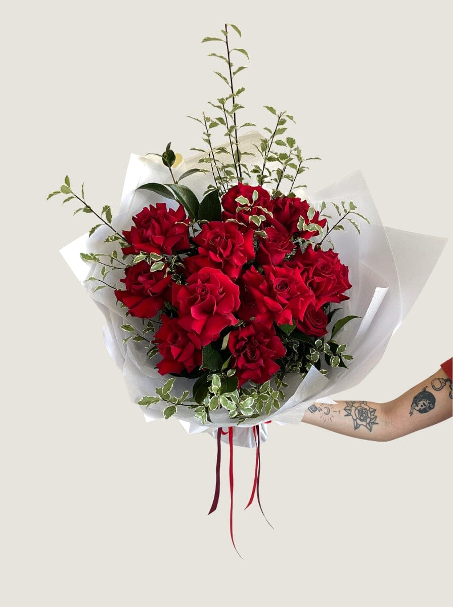 Timeless Love 18 Rose Bouquet - Poppy Rose - Poppy Rose Flowers Brisbane